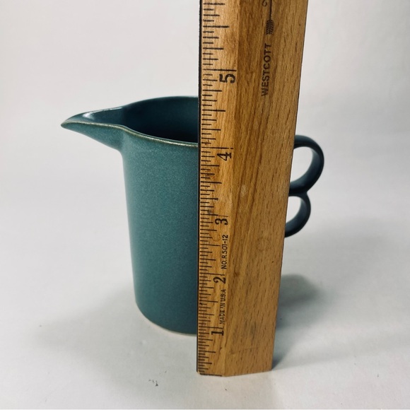 Bennington Potters Trigger Teal Creamer Double Handle Mid-Century Modern 1394 - Picture 12 of 13